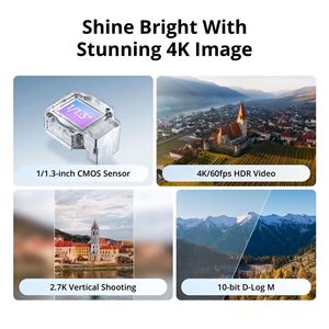 โดรนติดกล้อง DJI รุ่นดั้งเดิม หน้าจอในตัว พับได้ RC 2 น้ำหนักน้อยกว่า 249 กรัม พร้อมเซ็นเซอร์ 48MP สำหรับถ่ายภาพทางอากาศ และชุดอุปกรณ์วีล็อก - Product Image 3