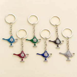 Porte-clés Lampe Magique en Métal Style <span class=keywords><strong>Marocain</strong></span>, Pendentif Émail Strass pour Sacs, Clés, Sacs à Dos, Souvenir Nuits Arabes, <span class=keywords><strong>Cadeau</strong></span> - Product Image 3