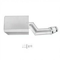 GTGMOTO Kit de boîte à air d'admission en aluminium à haut débit pour Yamaha Blaster Silver