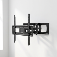Soporte de Pared para TV Ergonómico y Flexible de 32-65 Pulgadas, Capacidad de 45 kg, VESA 400x400, Brazo Extensible y Retráctil con Movimiento Completo, Giratorio, de Metal