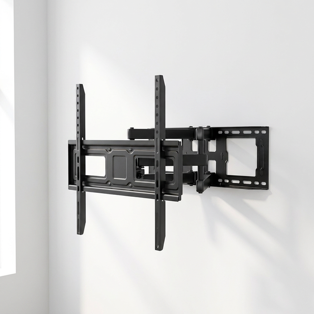 Ergonomic Flexible 32-65 Inch 45kg Capacity VESA 400 400 Full Motion Extending Retractable Arm Swivel Metal TV Wall Mount