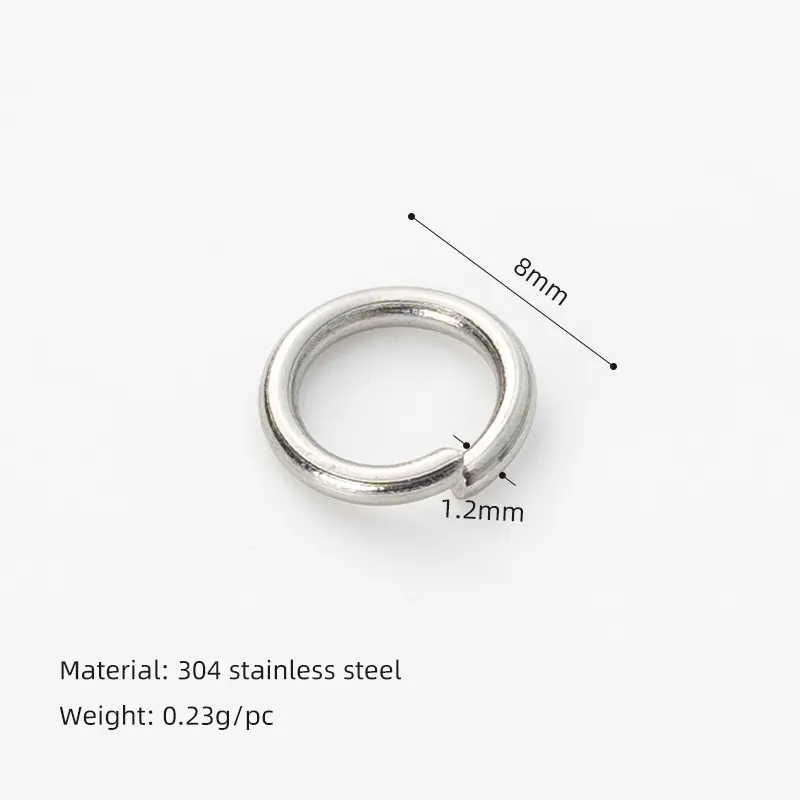 Groothandel Diy Accessoires Aansluiten Kleine Zilveren Ring 304 Roestvrij Staal Gesloten Split Ringen Jump Ring Voor Sieraden Maken