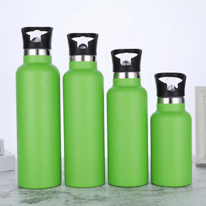Bouteille d'eau isotherme SilverJet 350ml 500ml 600ml 750ml 1000ml en acier inoxydable sans BPA avec couvercle à paille pour extérieur et bureau - Product Image 2