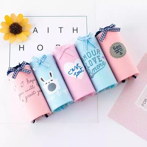 Donne di tutti i giorni sotto indossare biancheria intima da donna in cotone senza cuciture con graziosa stampa a metà vita traspirante per ragazza - Product Image 2