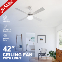 Ventilateur de plafond 1stshine 42 pouces classique avec pales en MDF, moteur AC ultra-silencieux, pour usage intérieur, avec éclairage, idéal pour la décoration intérieure (vente en gros)
