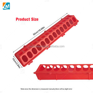 Mangeoire en Plastique YYB LMB01 Rouge pour Poussins et Pigeons d'Élevage, 28 Trous - Product Image 2