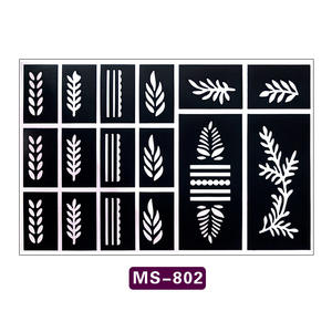Nouveau pochoirs de tatouage semi-permanents à petit motif de jus de plantes pour hommes femmes modèle creux modèles de tatouages non réfléchissants - Product Image 6