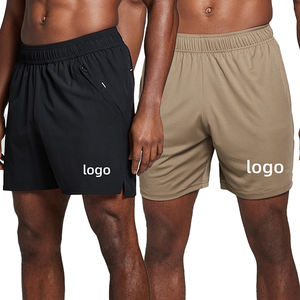 Fabricants Logo personnalisé Lot de 2 shorts de gym pour hommes respirants et résistants aux odeurs Shorts de sport pour entraînement de course à pied pour hommes - Product Image 1