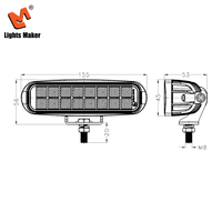 Projecteurs LED de haute qualité 6,1 pouces 16W étanches IP67 à faisceau large pour conduite et brouillard, pour applications marines et agricoles LML-0602-16