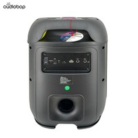 Enceinte Karaoké LED Circulaire RGB 60W avec Double Bobine Mobile de 8 Pouces, Haut-parleur d'Extérieur pour Fêtes, Prise en Charge TWS et Support Micro Sans Fil