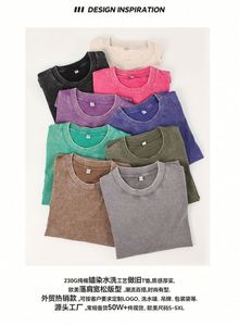 เสื้อยืดผู้ชายสไตล์เรโทร บาติก แขนสั้น ผ้าฝ้าย 230 กรัม ซักแล้ว ทรงหลวม คอกลม - Product Image 3