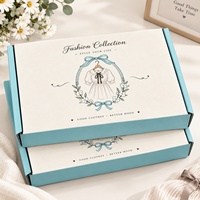 Boîte d'expédition en carton ondulé écologique personnalisée pour vêtements féminins - Carton d'expédition pliable avec impression de logo personnalisé - Cadeau