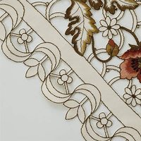 Nappe de table en polyester de style européen, luxueuse, simple, avec broderie de fleurs de rose, technique de tissage pour tables rectangulaires
