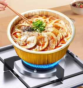 Usine directe de haute qualité 960ml boîtes à lunch jetables en aluminium 6 pouces bols ronds en plastique PET au meilleur prix - Product Image 2