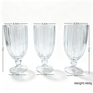 Set <span class=keywords><strong>di</strong></span> 6 Calici in Vetro Scanalato da 20oz, Stile Vintage Francese, per <span class=keywords><strong>Vino</strong></span> e Acqua, Lavabili in Lavastoviglie, Vendita all'Ingrosso - Product Image 6