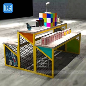 Cửa hàng bán lẻ bằng Gỗ Kim Loại Rack hiển thị đôi bên Kệ tùy chỉnh bán lẻ lịch thi đấu hiển thị đứng - Product Image 3