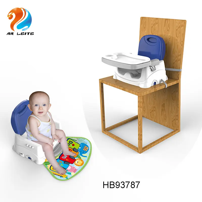 Yeni tasarım 3 1 bebeğin taşınabilir yemek sandalyeleri katlama yükseltici koltuk mama sandalyesi müzik Mat ile
