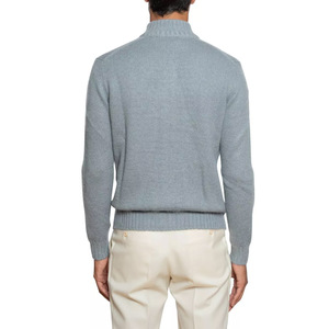 Suéter de punto personalizado OEM ODM hombres Cachemira lana cárdigan cremallera invierno hombres tejido cárdigan suéter para hombres - Product Image 2