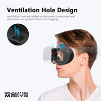 Couverture faciale magnétique noire 3-en-1 AMVR pour Pico 4/Pico 4 Ultra, coussin facial en cuir respirant résistant, accessoires de jeu de remplacement