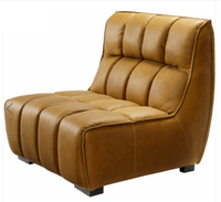 Fauteuil de loisirs vintage en cuir de luxe, industriel, durable, rembourré en mousse, pour la maison, le salon