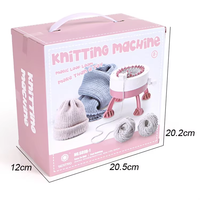Mini machine à tricoter et à coudre DIY pour enfants, métier à tisser intelligent pour écharpes, chapeaux, chaussettes et la réparation de vêtements, outil éducatif