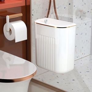 Poubelle murale de cuisine 9L à ouverture tactile avec couvercle roulant, écologique, pour rangement de salle de bain - Product Image 1