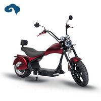 Skuter Listrik Chopper 75 km/jam Terlaris 2025 dengan Jok Citycoco EU Drop Shipping untuk Dewasa