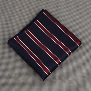 23*23ซม. ชุดสูทธุรกิจของผู้ชายผ้าพันคอกระเป๋าผ้าเช็ดตัวสูงลายแถบละติจูดหนาแน่นเข็มกลัดสุดยอดผ้าพันคอสำหรับผู้ชายเครื่องประดับเสื้อผ้า - Product Image 2