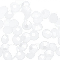 Strass en acrylique Ying Meng (2mm Blanc AB) à dos plat, pierres à ongles personnalisables