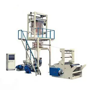 HDPE LDPE biodégradable double enrouleur gaufrage machine à film soufflé machine d'extrusion de sacs en plastique