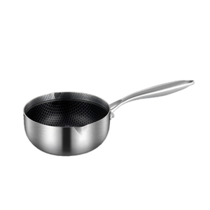 หม้อสเตนเลสสตีลสามชั้น เกรดอาหาร ยี่ห้อ Yukihira ดีไซน์ปากแหลม ไม่ติดกระทะ ใช้ต้มนม เหมาะสำหรับตั้งแคมป์และปิกนิกกลางแจ้ง - Product Image 2