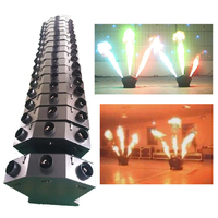 Projecteur de flamme à 3 têtes, triple faisceau, 180W, contrôle DMX, hauteur de flamme 1-2M pour spectacles sur scène