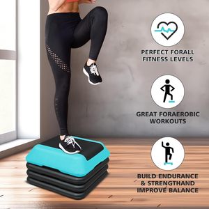 Steppeur réglable en hauteur de haute qualité <span class=keywords><strong>avec</strong></span> 4 niveaux, plateforme d'aérobic pour entraînement à domicile et fitness - Product Image 4