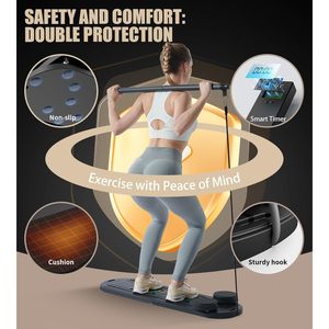 Set di Reformer per Pilates da allenamento a casa Premium con pannello per esercizi 7-in-1 con pannello per il rullo per addominali accessori per il Trainer-Pilates - Product Image 2