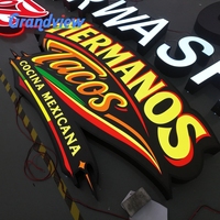 Enseigne lumineuse LED 3D personnalisée pour extérieur, lettres lumineuses, signalétique pour magasin, bâtiment, mur, publicité