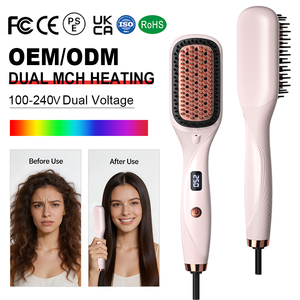 <span class=keywords><strong>Brosse</strong></span> lissante <span class=keywords><strong>chauffante</strong></span> professionnelle MCH à ions négatifs, peigne lissant en céramique, brosses à <span class=keywords><strong>cheveux</strong></span> électriques - Product Image 1
