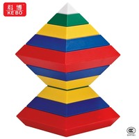 Blocs de construction en plastique en forme de pyramide magique, cube/jouet éducatif pour enfants, créatif et imaginatif, lié aux sciences, technologie, ingénierie et mathématiques