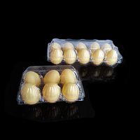 Usine en gros PET en plastique transparent plateaux d'oeufs alimentaires boîte de support d'oeufs de poulet emballage réutilisable pour oeufs 6 trous