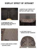 Fibre haute température 26 pouces T Part 2 #   Perruques Lace Front sans colle à coupe droite et dégradée, en cheveux mélangés pour femmes