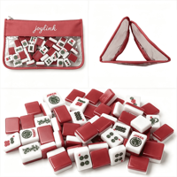 Pochette pour tuiles de mahjong, sac de rangement transparent en PVC avec fermeture éclair, étui de voyage portable et étanche pour jeu de mahjong américain, directement de l'usine