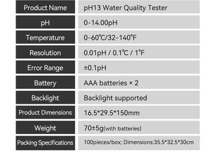 <span class=keywords><strong>pH</strong></span>-mètre numérique <span class=keywords><strong>automatique</strong></span> industriel haute précision en plastique ABS pour tester l'eau des bouteilles, l'eau potable pure et l'eau de <span class=keywords><strong>piscine</strong></span> - Product Image 5