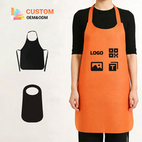 Tablier jetable non tissé, résistant à l'huile, pour restaurant, traiteur, logo personnalisé, poids moyen