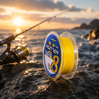 Ligne de pêche tressée ABA HUNTER 8 brins PE 300M, haute résistance à l'abrasion, sans étirement, ligne tressée multifilament, vente en gros