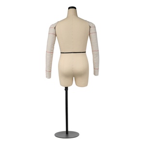 Maniquí de costura de <span class=keywords><strong>sastre</strong></span> masculino de media escala, maniquí de brazo superior de medio cuerpo de manga larga con cubierta de tela de algodón suave, maniquí de <span class=keywords><strong>hombre</strong></span> - Product Image 6