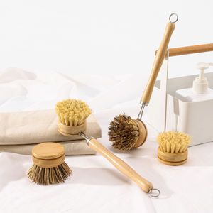 Cepillo de Limpieza de Cocina de Bambú con Mango Largo, Cabezal de Repuesto, Cepillo Natural de Sisal para Ollas, Sartenes, Platos y Tazones - Product Image 2