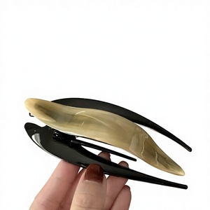Pince à cheveux en acétate faite à la main, <span class=keywords><strong>super</strong></span> pratique, simple, pour femme, avec fixation queue de pie, grande taille, très tendance - Product Image 1