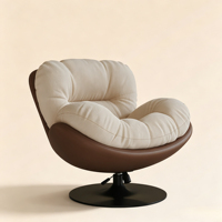 Fauteuil à bascule moderne en acier inoxydable Eggshell - Chaise longue inclinable pour adulte, idéale pour balcon, maison, loisirs, salon