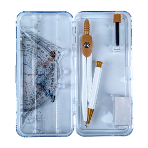 Di alta qualità 7 pezzi materiale scolastico professionale cancelleria 2025 nuovo Design in plastica matematica disegno bussola Geometry Set - Product Image 2