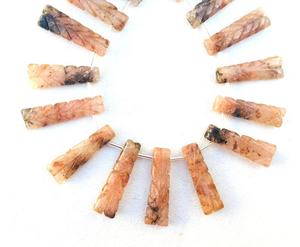 15 pièces de pierres précieuses en Rhodonite naturelle, forme fantaisie, sculpture, belle fabrication, collier fait à la main, pendentif - Product Image 1