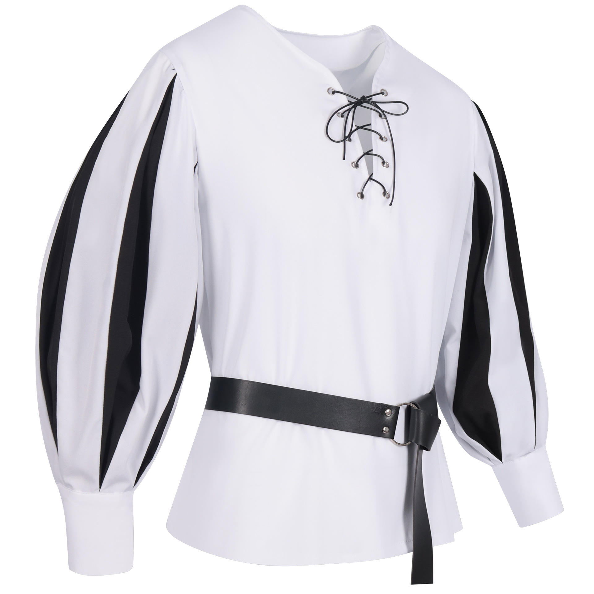 Corps blanc avec manches noires [ceinture non incluse]